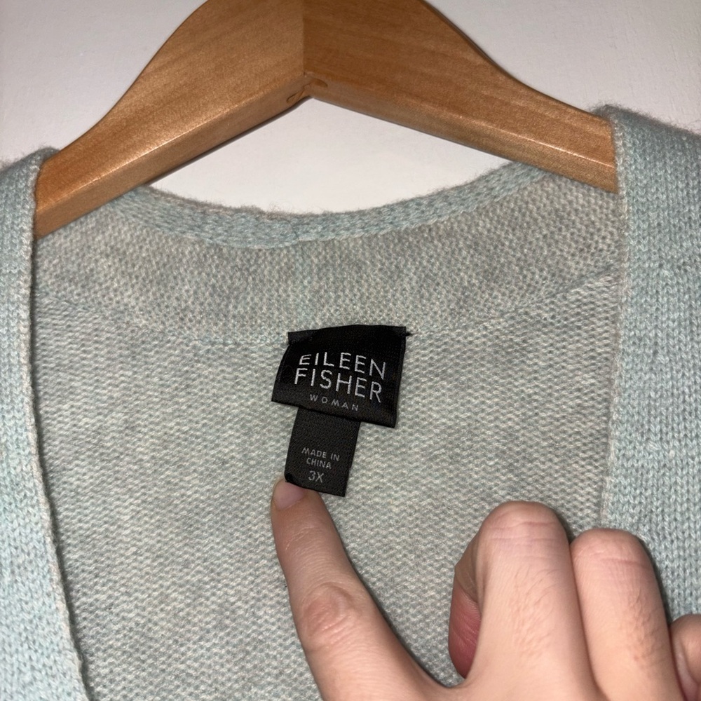 Eileen Fisher Cashmere V-Neck Sweater - Picture 3 of 9